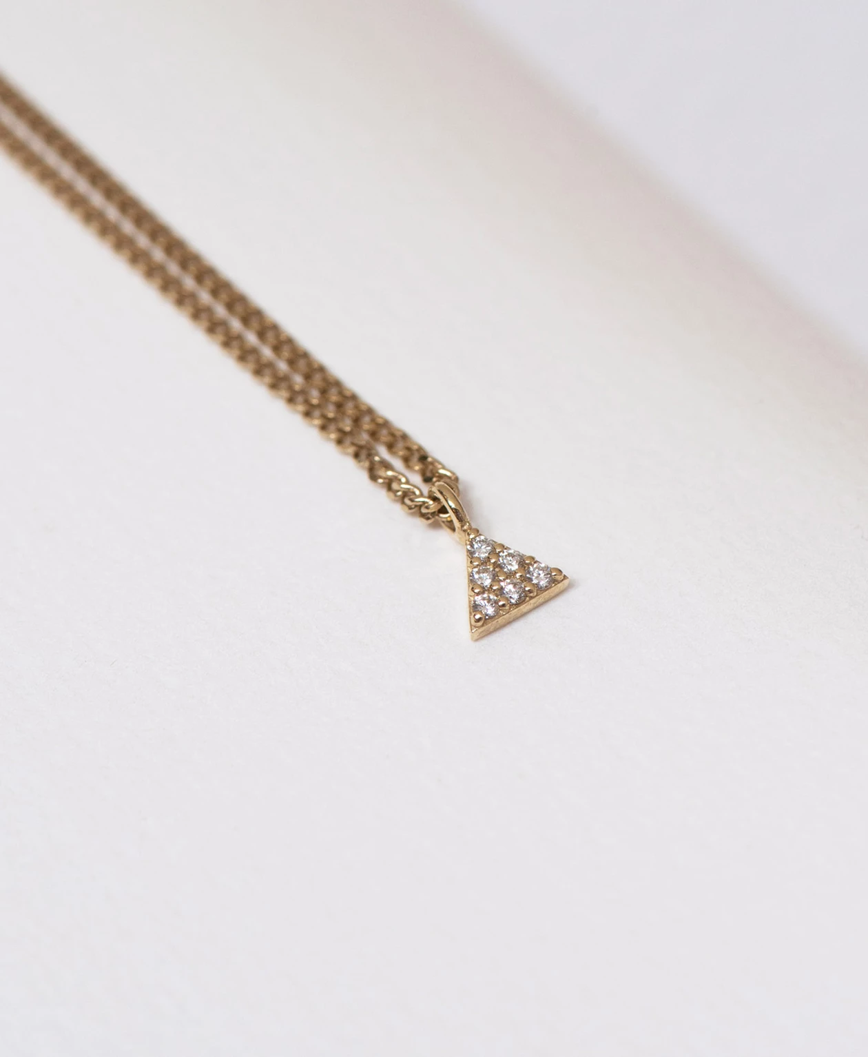 Zoe and Morgan Mini Pyramid Diamond Necklace 3 Zoe and Morgan Mini Pyramid Diamond Necklace