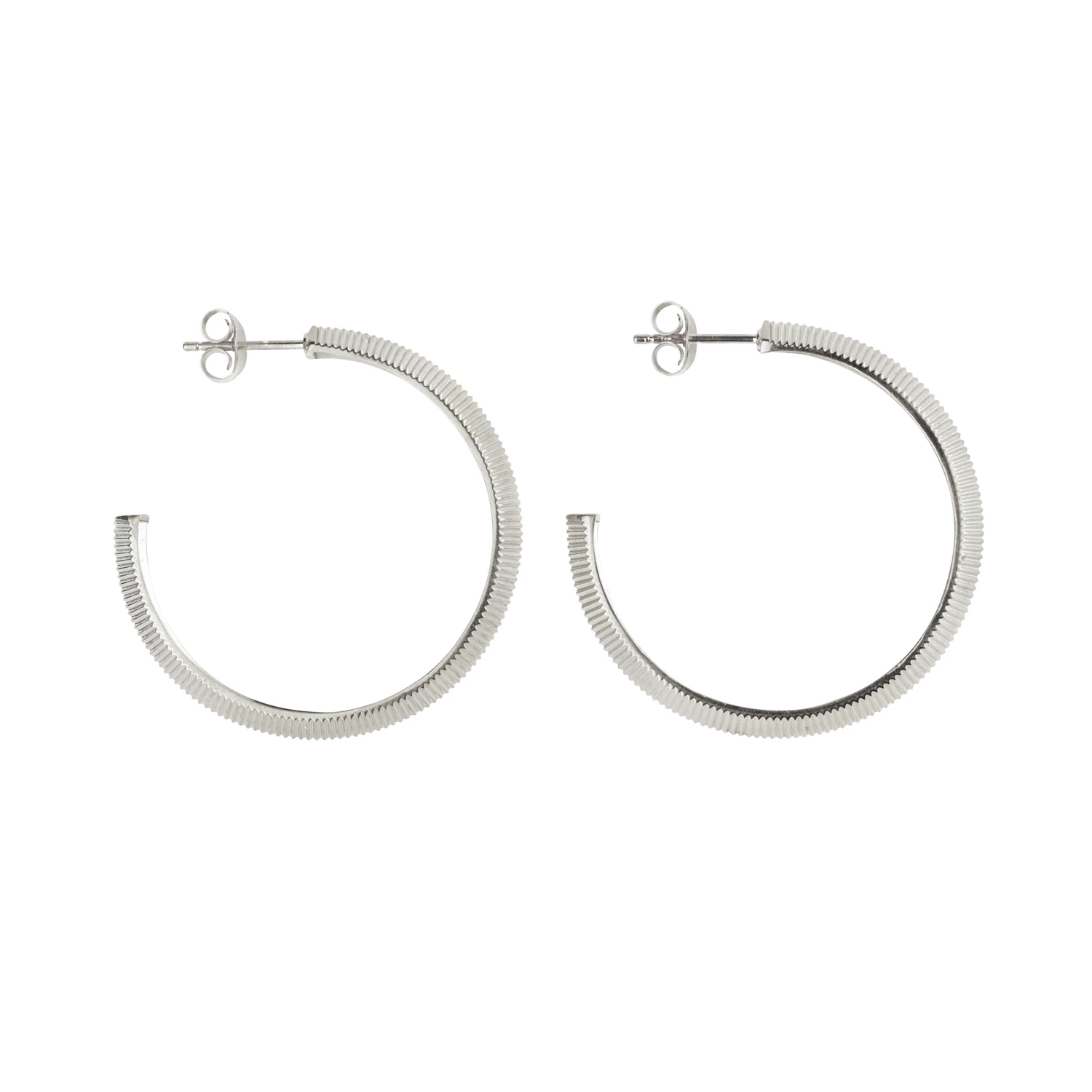 Zoe and Morgan Tasa Hoop Silver 2 Zoe and Morgan Tasa Hoop Silver
