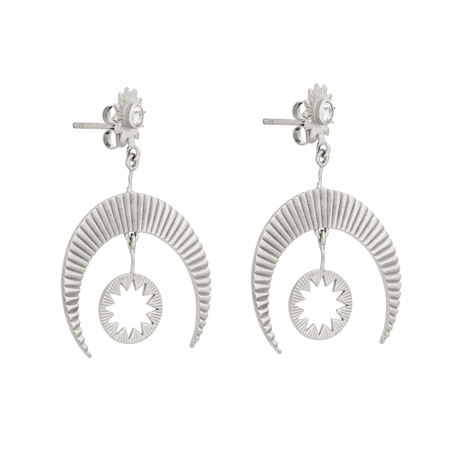 Zoe and Morgan Hatha Silver Earrings 4 Zoe and Morgan Hatha Silver Earrings