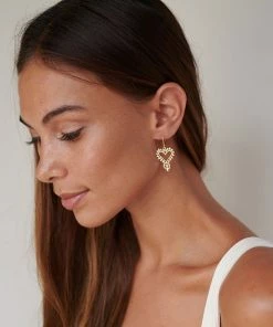 Zoe and Morgan Gold Gypsy Heart Earrings