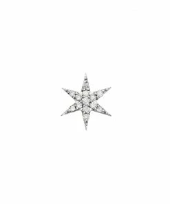 Zoe and Morgan Mini Anahata White Gold Diamond Star Single Stud