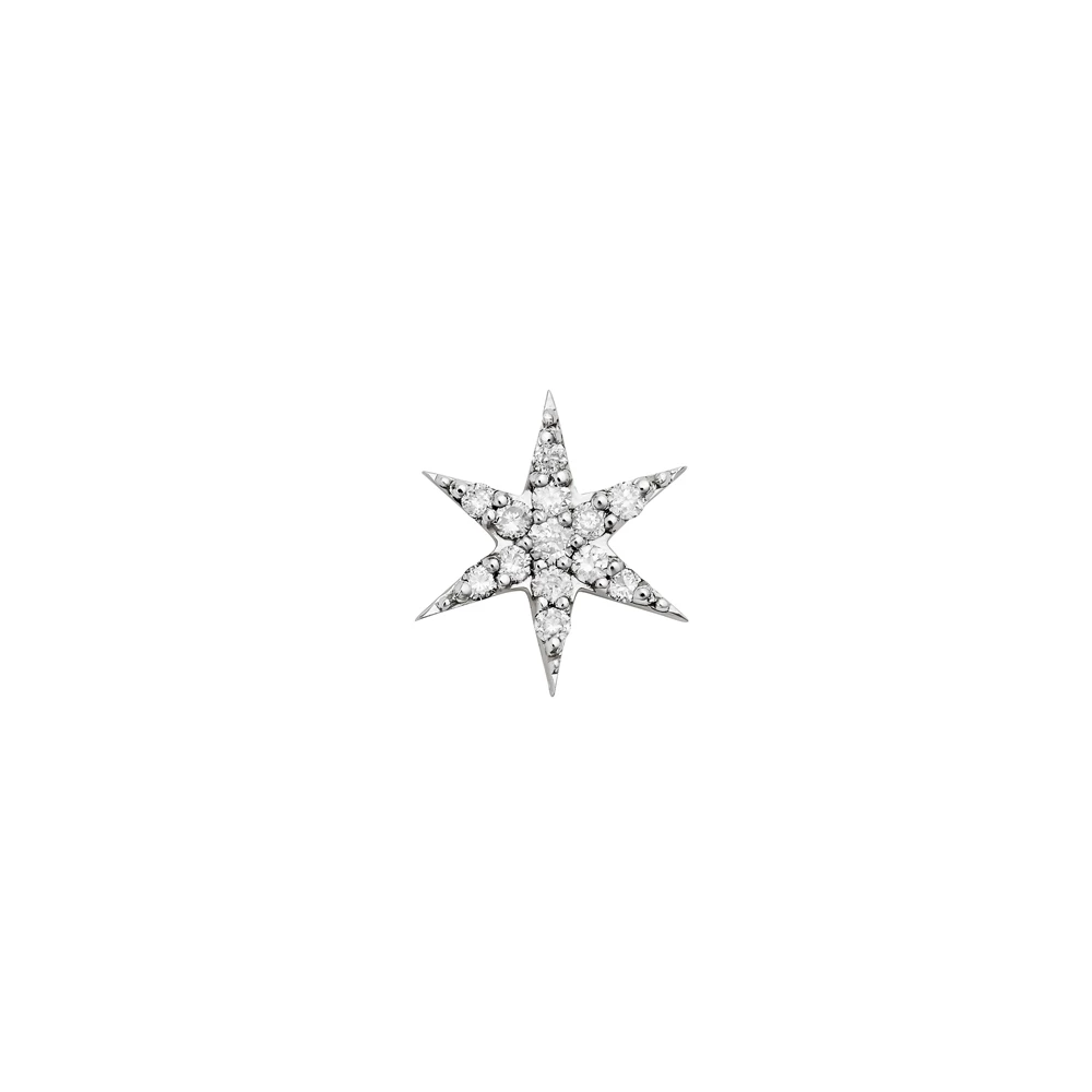 Zoe and Morgan Mini Anahata White Gold Diamond Star Single Stud 1 Zoe and Morgan Mini Anahata White Gold Diamond Star Single Stud