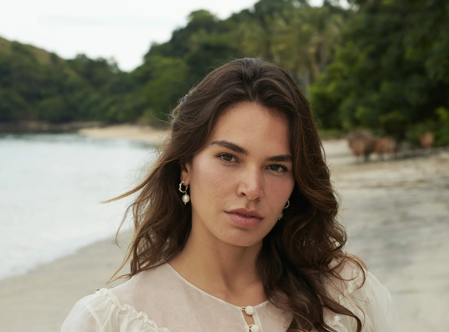 Zoe and Morgan Asahan Silver Pearl Earrings 3 Zoe and Morgan Asahan Silver Pearl Earrings