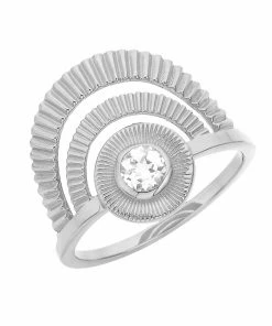 Zoe and Morgan Silver With White Zircon Golden Hour Ring 8 Zoe and Morgan Silver With White Zircon Golden Hour Ring