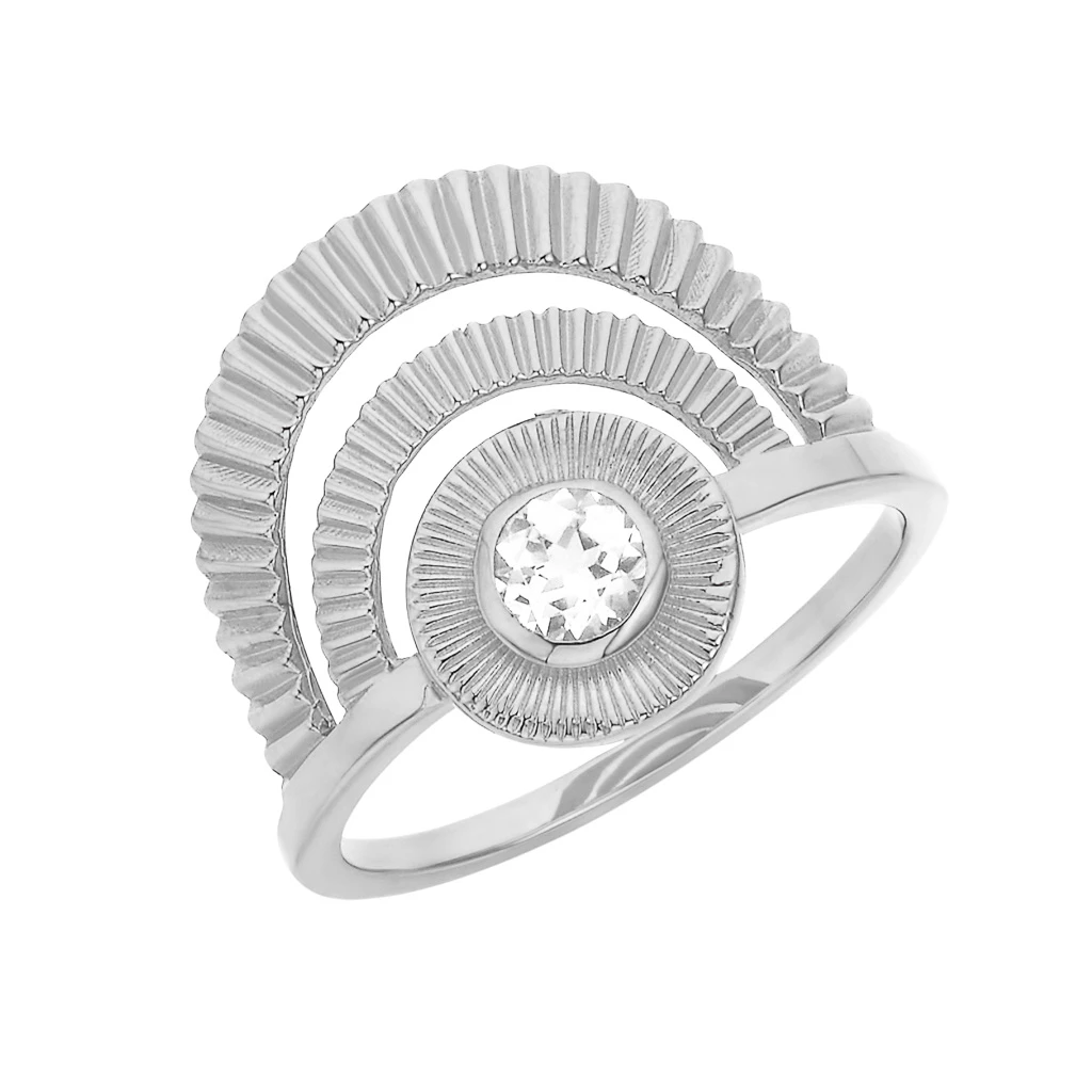 Zoe and Morgan Silver With White Zircon Golden Hour Ring 4 Zoe and Morgan Silver With White Zircon Golden Hour Ring