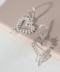Zoe and Morgan Silver Gypsy Heart Earrings