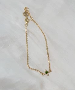 Zoe and Morgan Izil Bracelet Chrome Diopside Gold