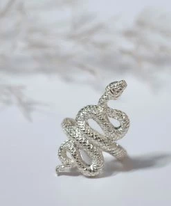 Zoe and Morgan Kundalini Snake Silver Ring