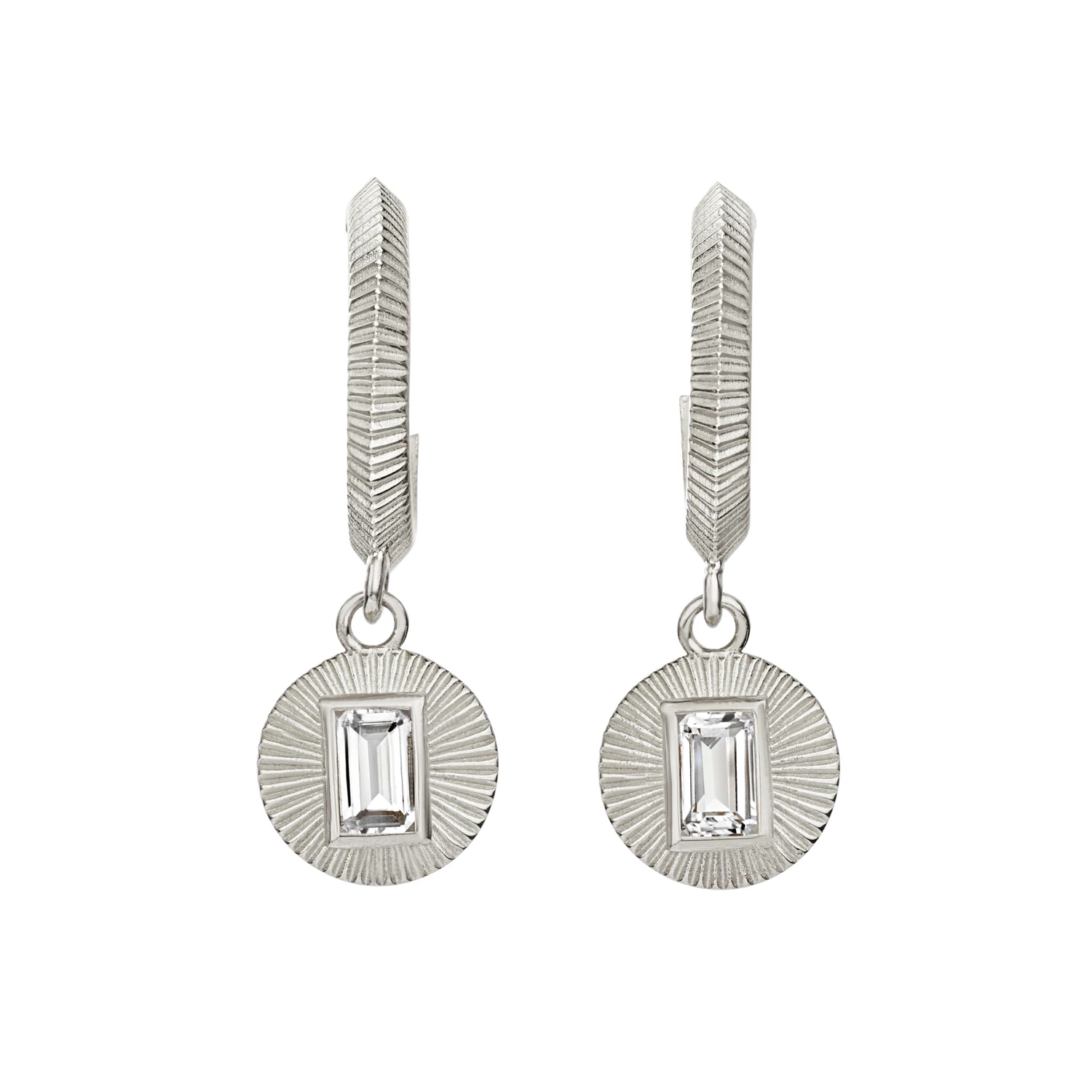 Zoe and Morgan Vera Earrings Silver with White Topaz 3 Zoe and Morgan Vera Earrings Silver with White Topaz