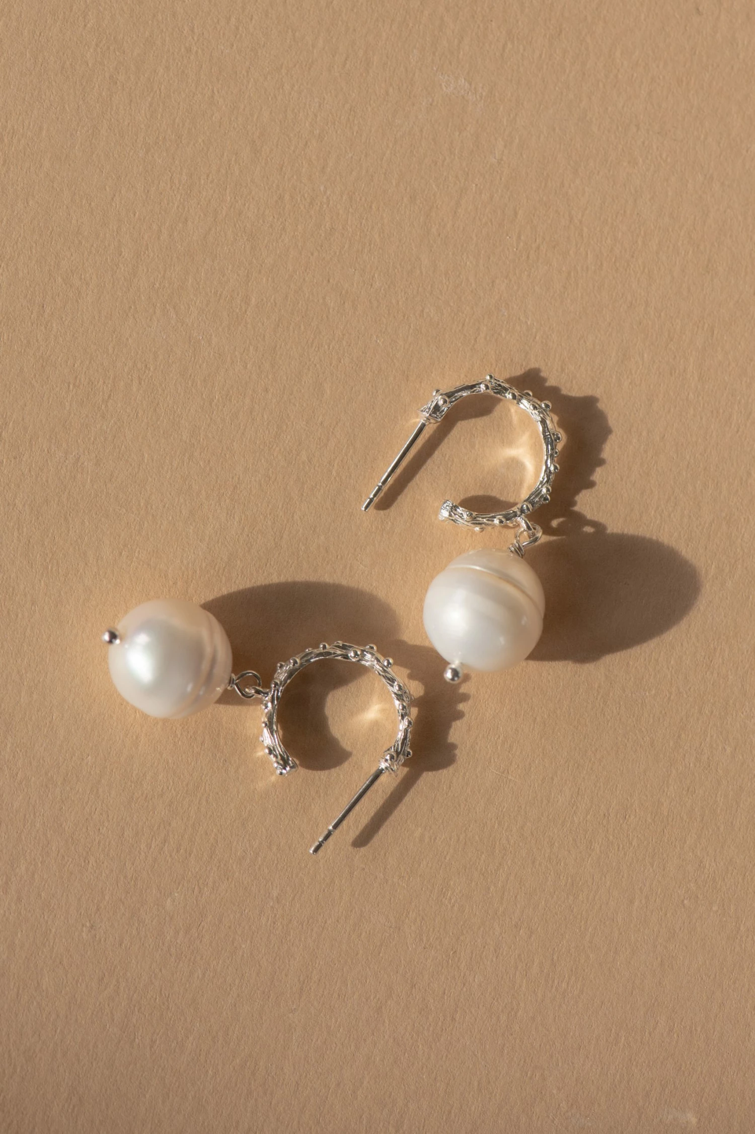 Zoe and Morgan Asahan Silver Pearl Earrings 1 Zoe and Morgan Asahan Silver Pearl Earrings