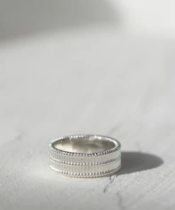 Zoe and Morgan Moored Stacker Ring Silver 8 Zoe and Morgan Moored Stacker Ring Silver