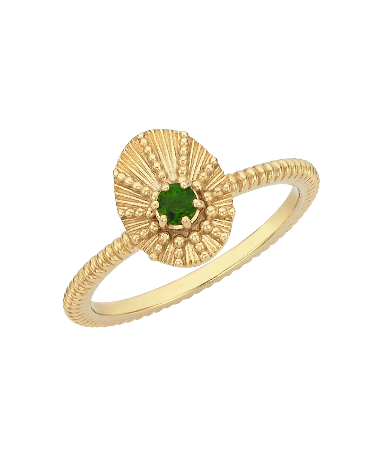 Zoe and Morgan Kina Stacker Ring Gold and Chrome Diopside 4 Zoe and Morgan Kina Stacker Ring Gold and Chrome Diopside