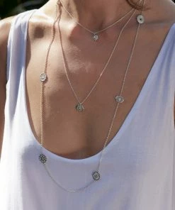 Zoe and Morgan 7 Chakra Necklace Silver