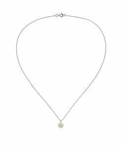 Zoe and Morgan Silver Yellow Sapphire Solar Plexus Chakra Necklace