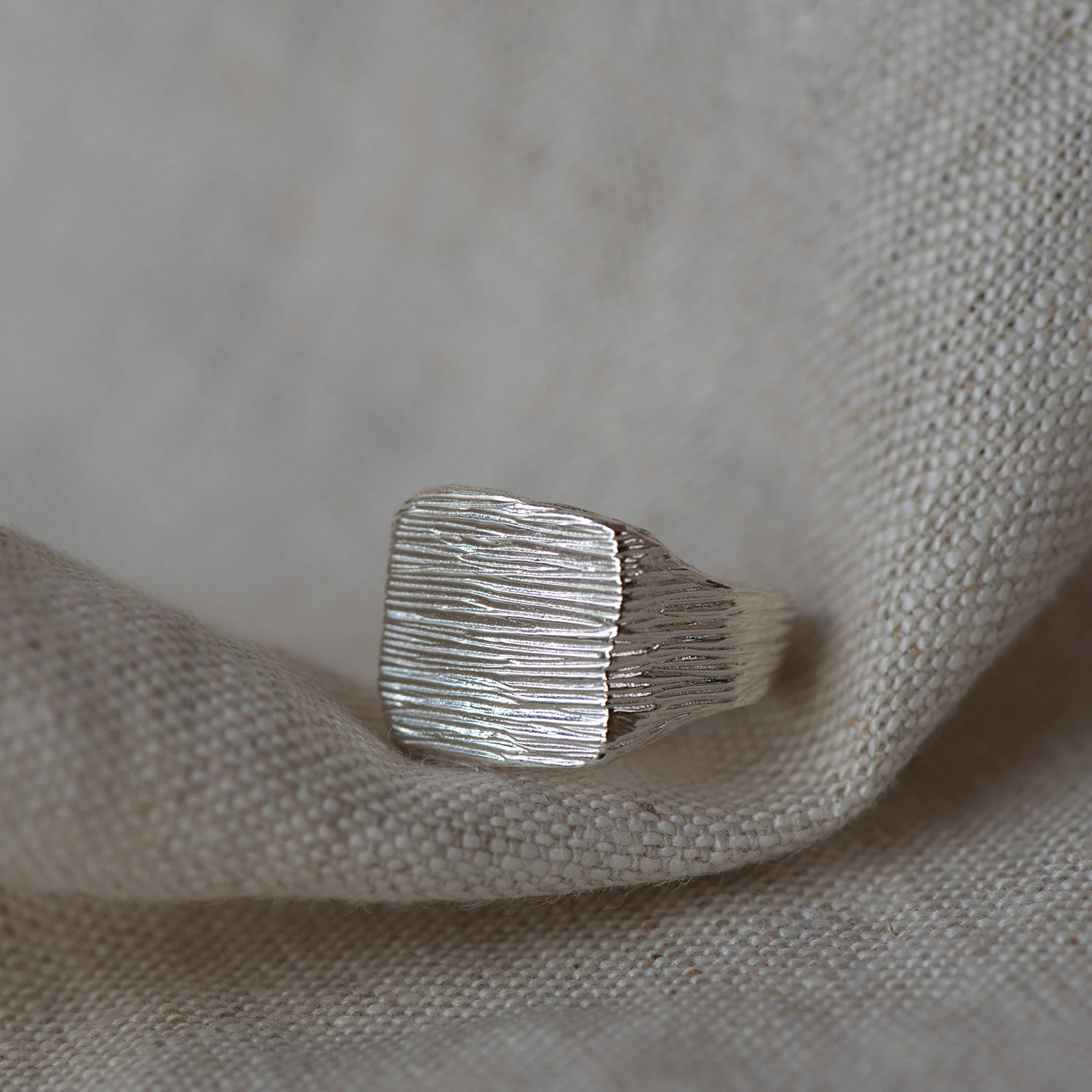 Zoe and Morgan Horizon Mens Signet Ring Silver 1 Zoe and Morgan Horizon Mens Signet Ring Silver