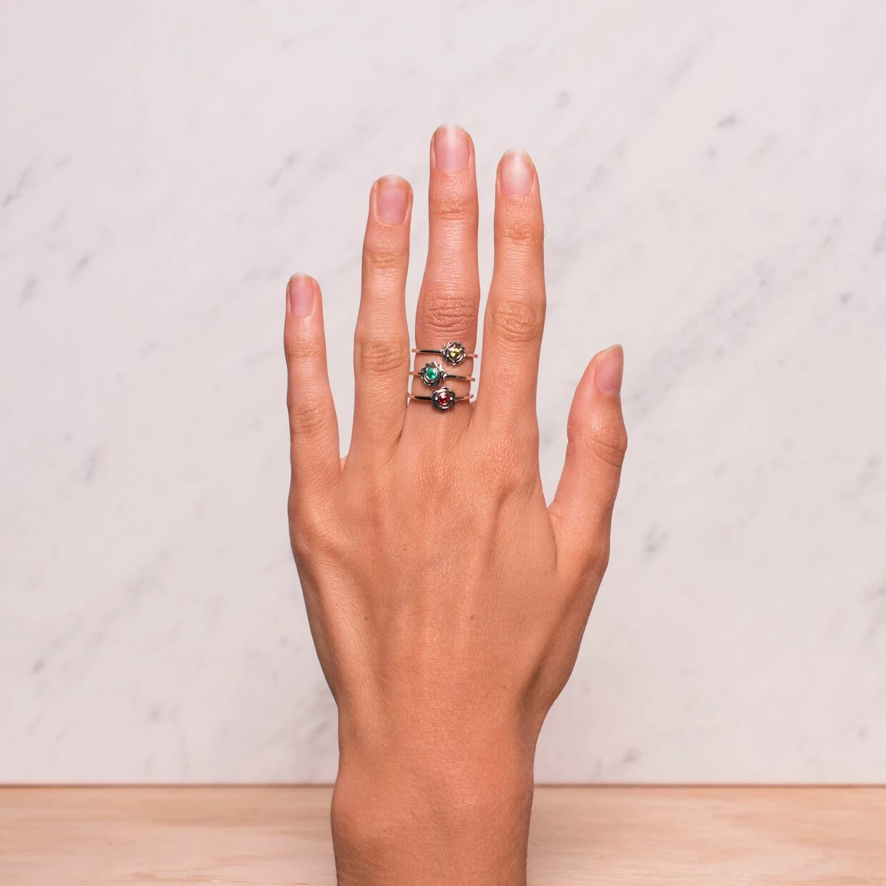 Zoe and Morgan Silver & Orange Sapphire Sacral Chakra Ring 3 Zoe and Morgan Silver & Orange Sapphire Sacral Chakra Ring