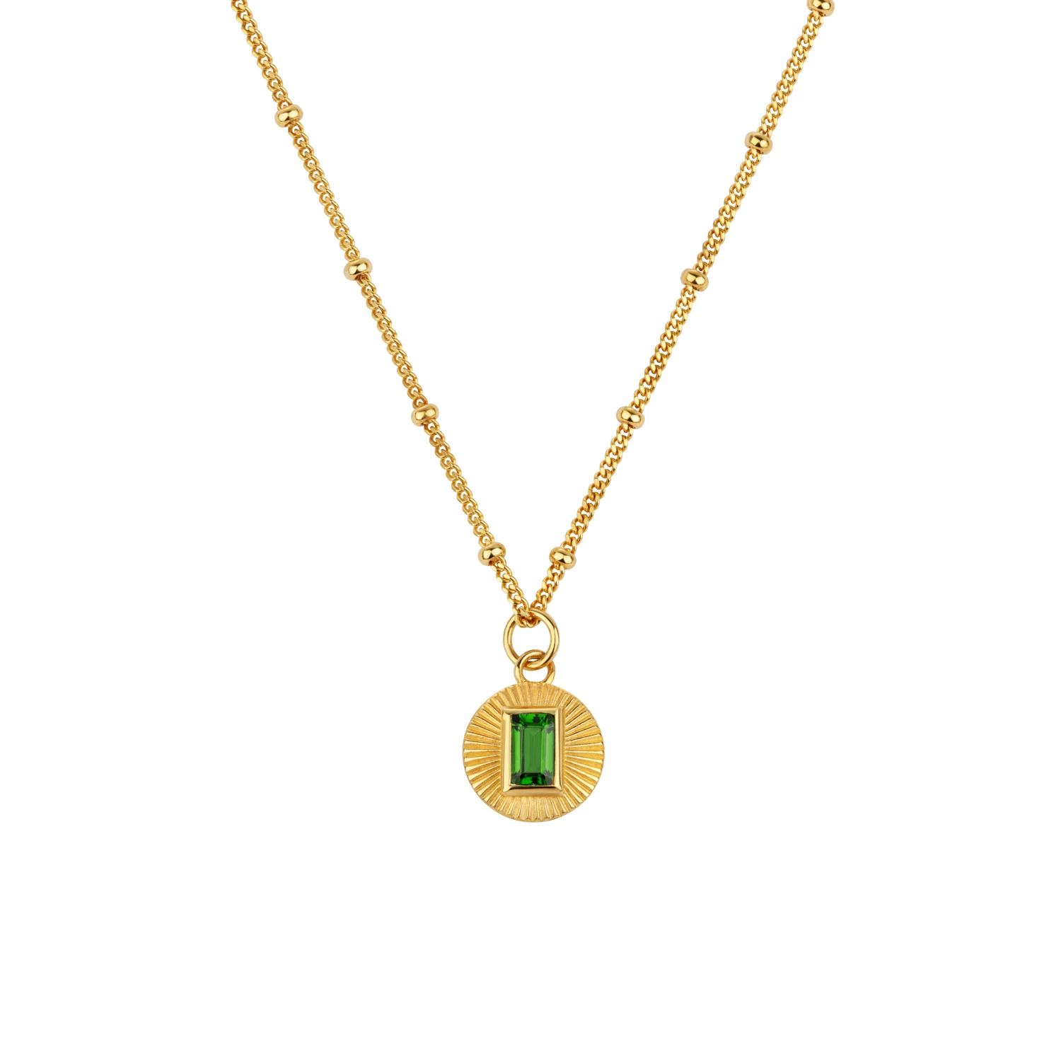 Zoe and Morgan Vera Necklace Gold with Chrome Diopside 2 Zoe and Morgan Vera Necklace Gold with Chrome Diopside