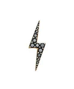 Zoe and Morgan Gold Zap Lightning Black Diamond Single Stud Earring 5 Zoe and Morgan Gold Zap Lightning Black Diamond Single Stud Earring