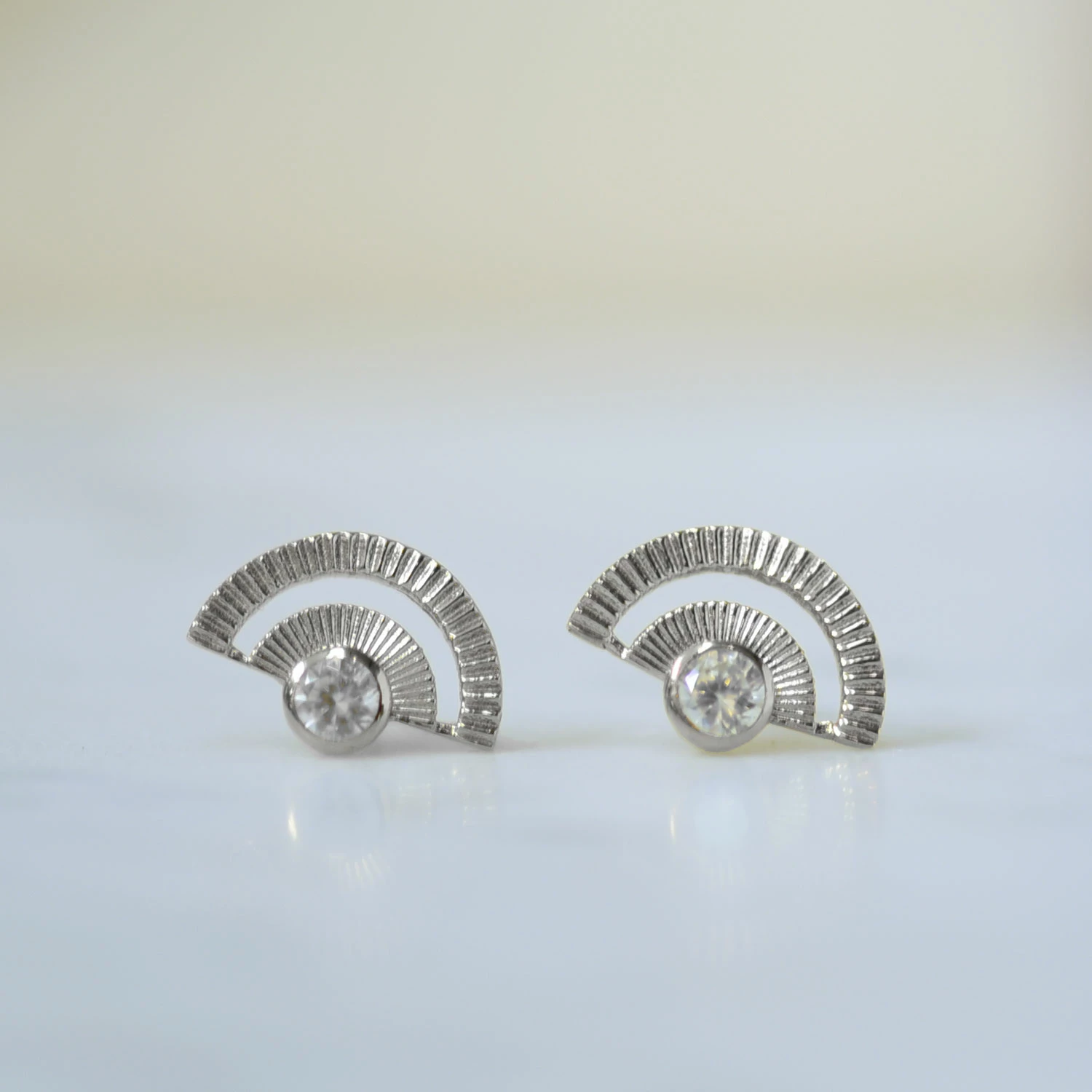 Zoe and Morgan Silver With White Zircon Golden Hour Earrings 1 Zoe and Morgan Silver With White Zircon Golden Hour Earrings