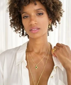 Zoe and Morgan Anastasia Necklace gold with Chrome Diopside 9 Zoe and Morgan Anastasia Necklace gold with Chrome Diopside