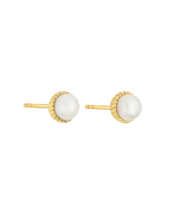 Zoe and Morgan Pearl Stud Earrings Gold 8 Zoe and Morgan Pearl Stud Earrings Gold