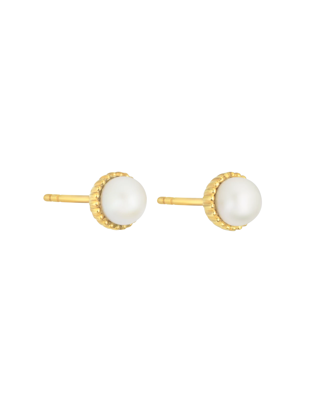 Zoe and Morgan Pearl Stud Earrings Gold 4 Zoe and Morgan Pearl Stud Earrings Gold