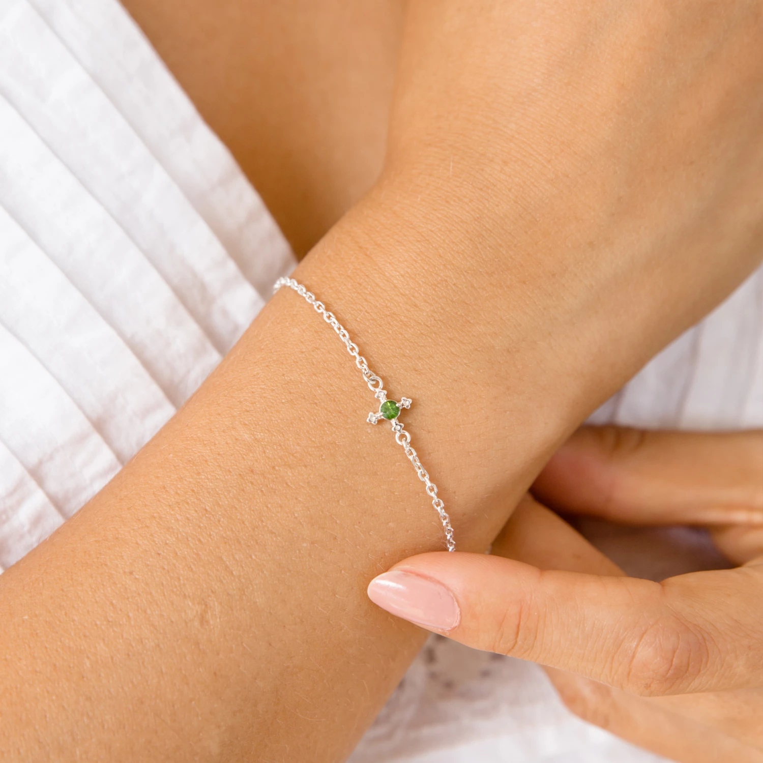 Zoe and Morgan Izil Bracelet Chrome Diopside Silver 4 Zoe and Morgan Izil Bracelet Chrome Diopside Silver
