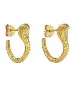 Zoe and Morgan Gold Mini Cobra Hoops