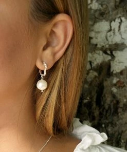 Zoe and Morgan Asahan Silver Pearl Earrings