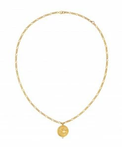 Zoe and Morgan Peace Necklace Gold with White Zircon 10 Zoe and Morgan Peace Necklace Gold with White Zircon