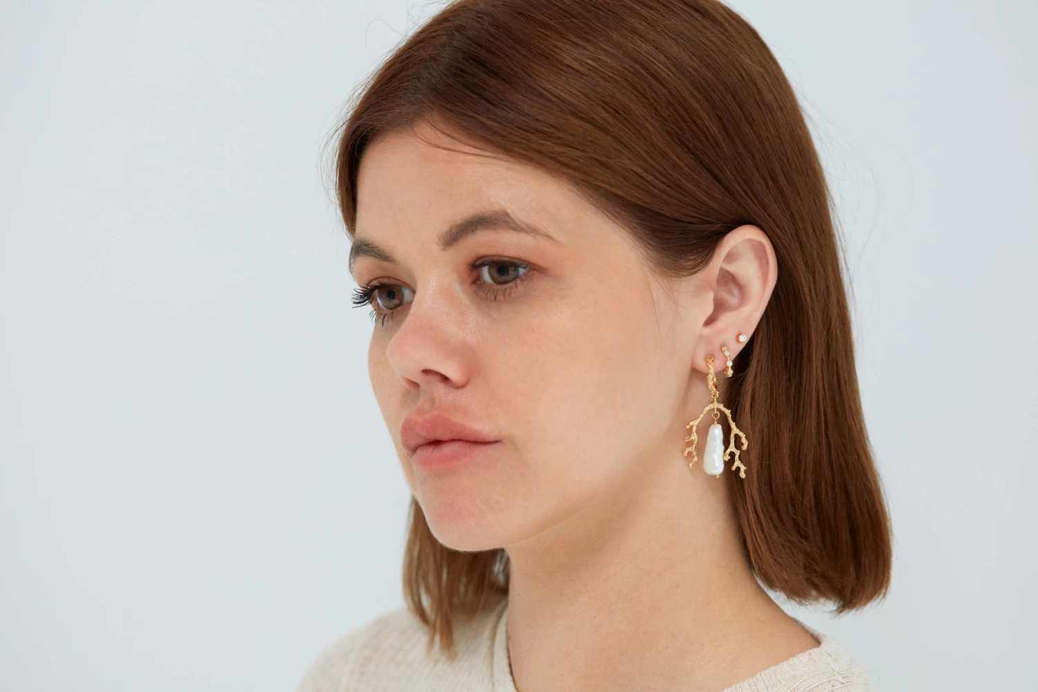 Zoe and Morgan Mutiara Pearl Gold Earrings 4 Zoe and Morgan Mutiara Pearl Gold Earrings