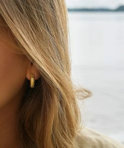 Zoe and Morgan Mini Komodo Gold Earrings