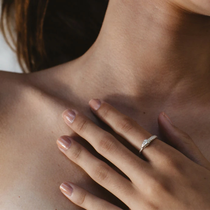 Zoe and Morgan Silver Eternity Snake Ring 3 Zoe and Morgan Silver Eternity Snake Ring