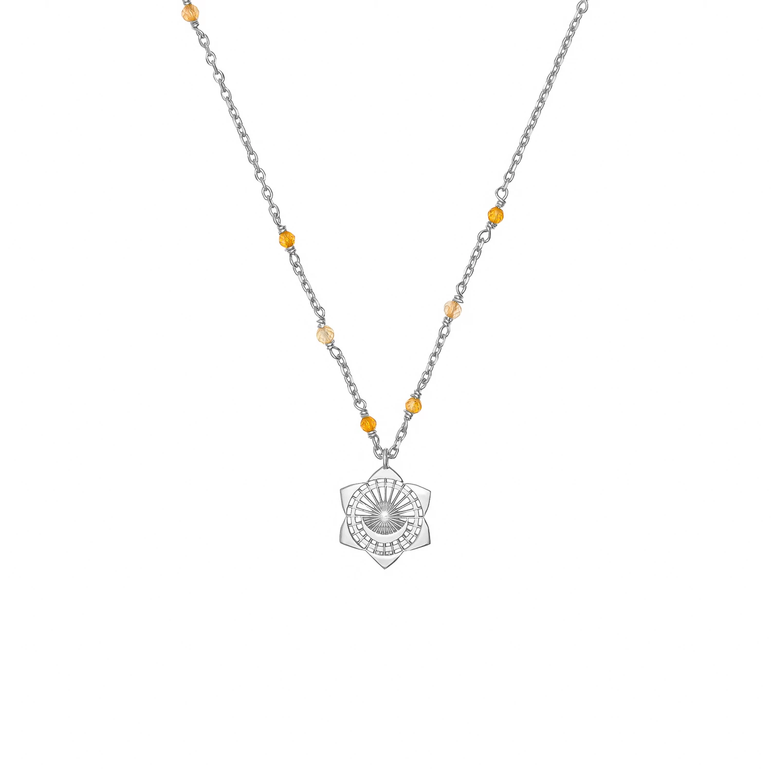 Zoe and Morgan Carnelian Sacral Mala Silver Chakra Necklace 1 Zoe and Morgan Carnelian Sacral Mala Silver Chakra Necklace