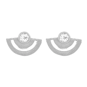 Zoe and Morgan Silver With White Zircon Golden Hour Earrings 3 Zoe and Morgan Silver With White Zircon Golden Hour Earrings