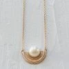 Zoe and Morgan Adella Gold and Pearl Necklace.