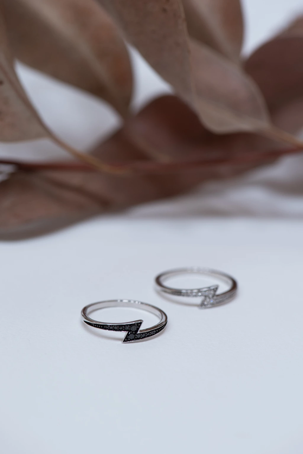 Zoe and Morgan Zap Ring White Gold Black Diamond 1 Zoe and Morgan Zap Ring White Gold Black Diamond