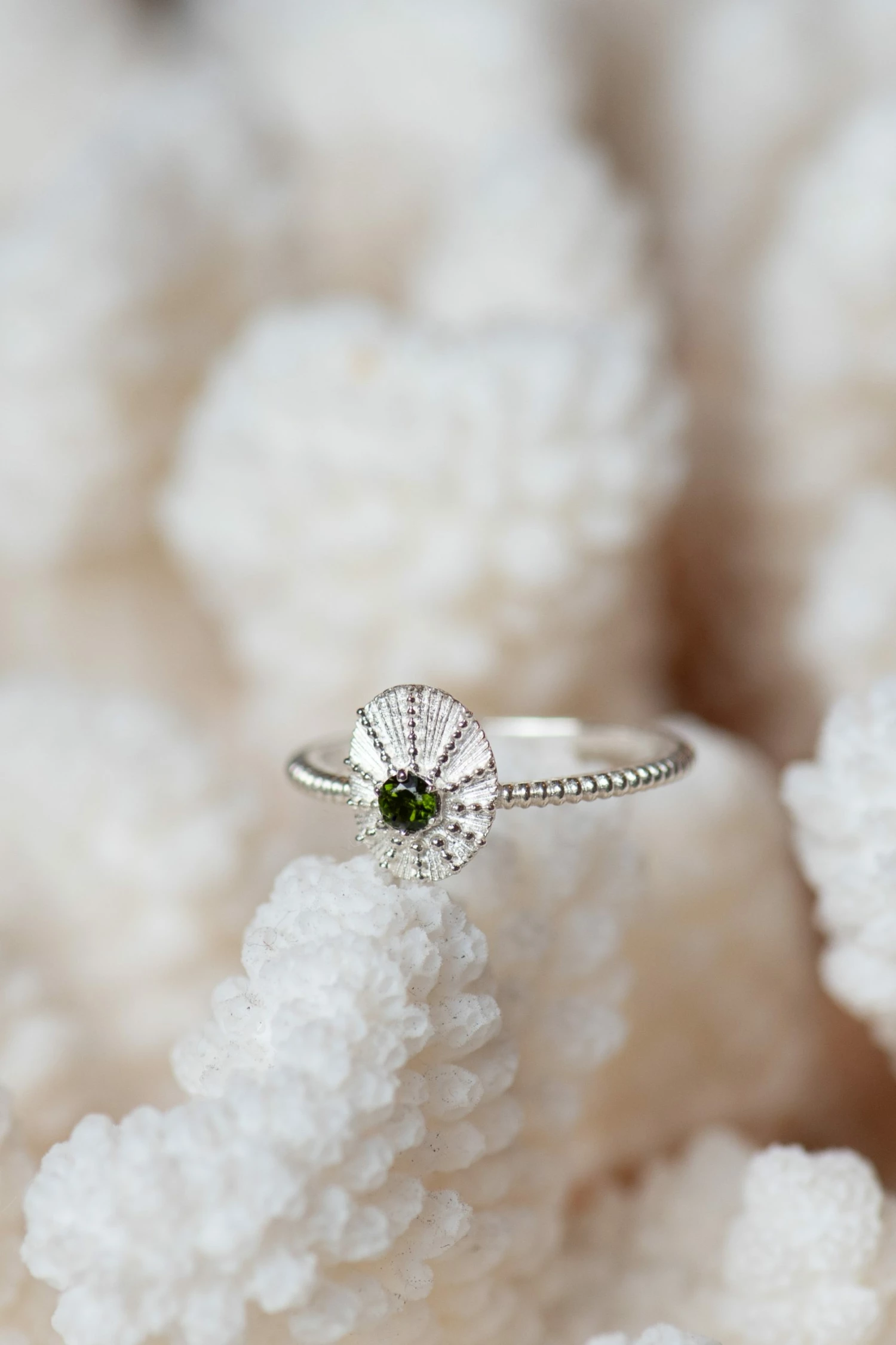 Zoe and Morgan Kina Stacker Ring Silver and Chrome Diopside 1 Zoe and Morgan Kina Stacker Ring Silver and Chrome Diopside