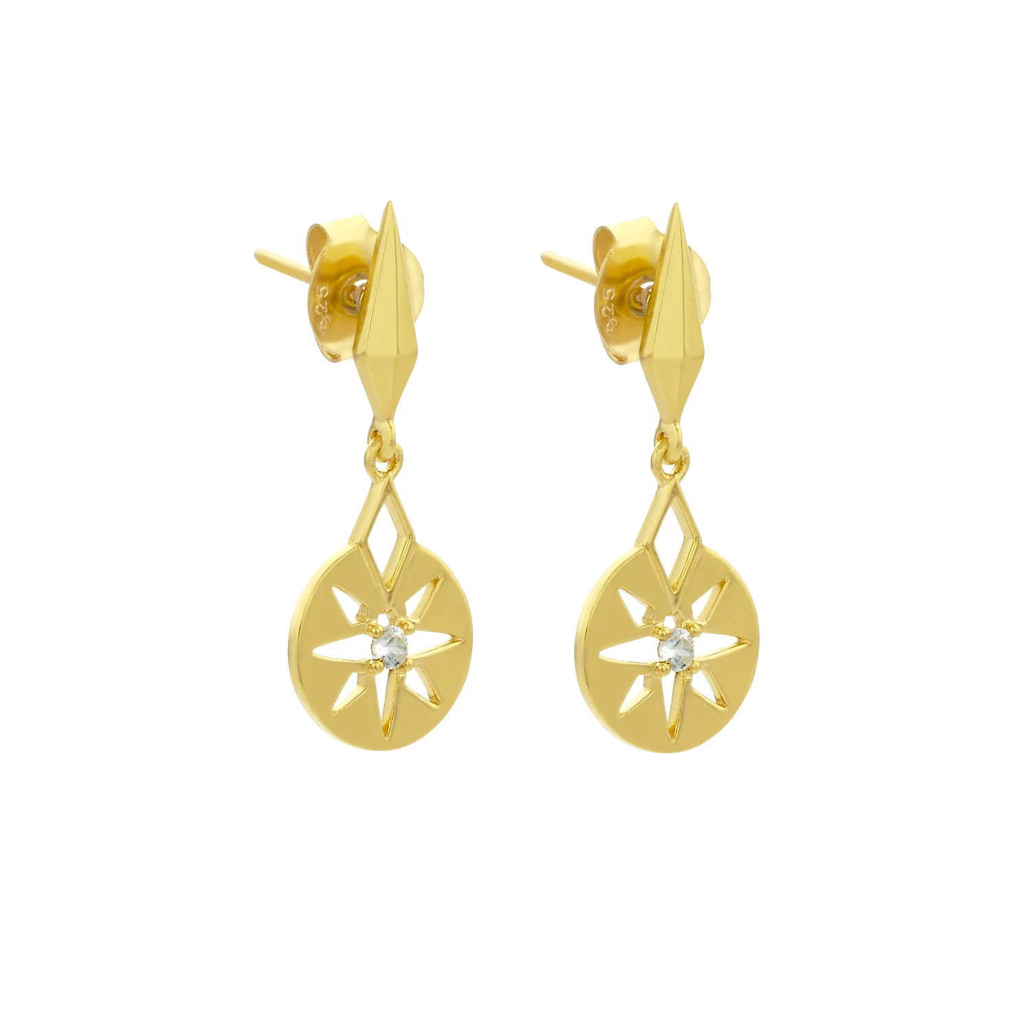 Zoe and Morgan Gold Eclipse Earrings 4 Zoe and Morgan Gold Eclipse Earrings