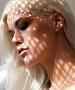 Zoe and Morgan White Gold Alcyone Star Stud