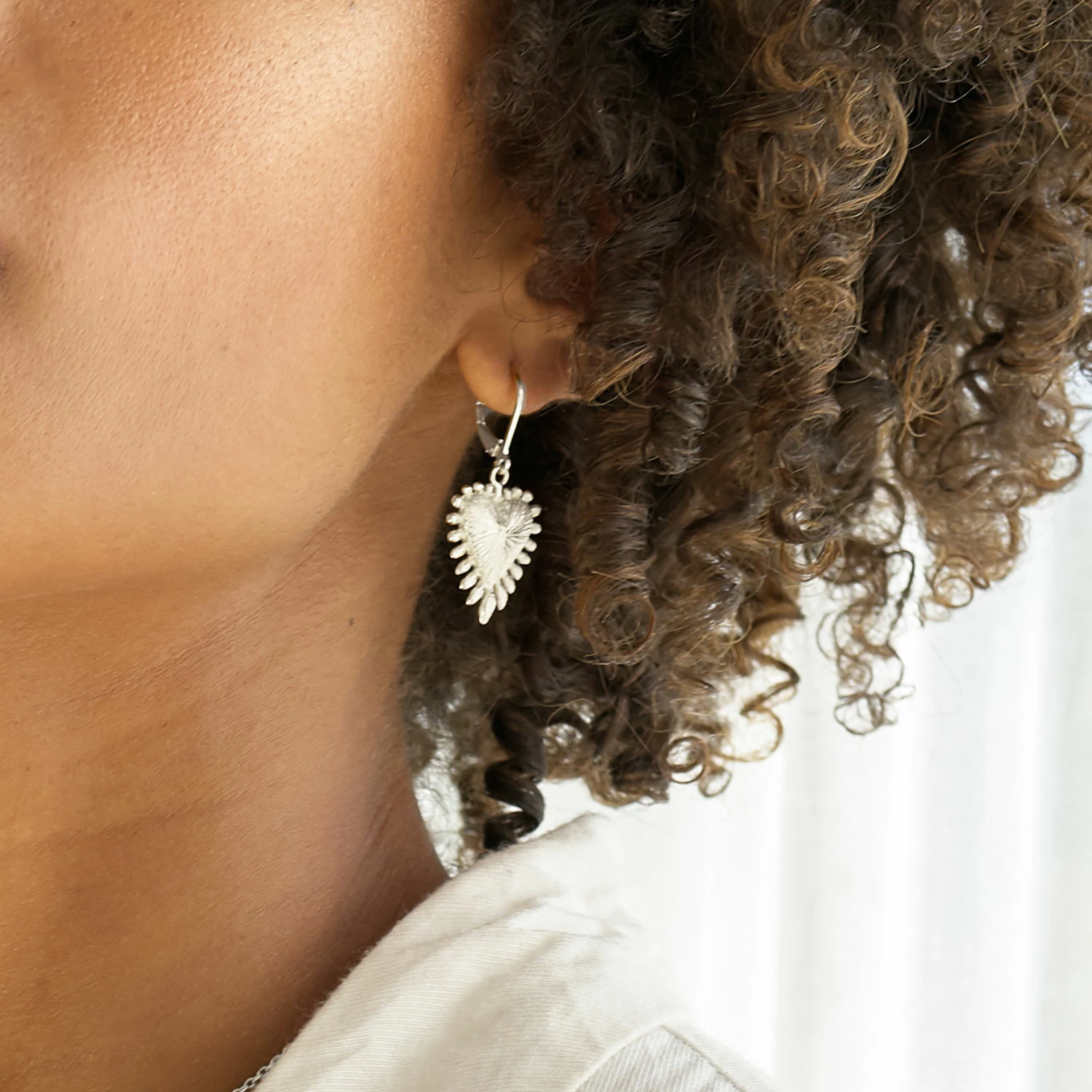 Zoe and Morgan Heart Rays Earrings Silver 2 Zoe and Morgan Heart Rays Earrings Silver