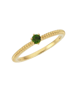 Zoe and Morgan Anchored Sytacker Ring Gold and Chrome Diopside 8 Zoe and Morgan Anchored Sytacker Ring Gold and Chrome Diopside