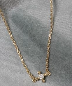 Zoe and Morgan Izil Bracelet Natural White Zircon Gold