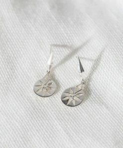 Zoe and Morgan Silver Eclipse Earrings