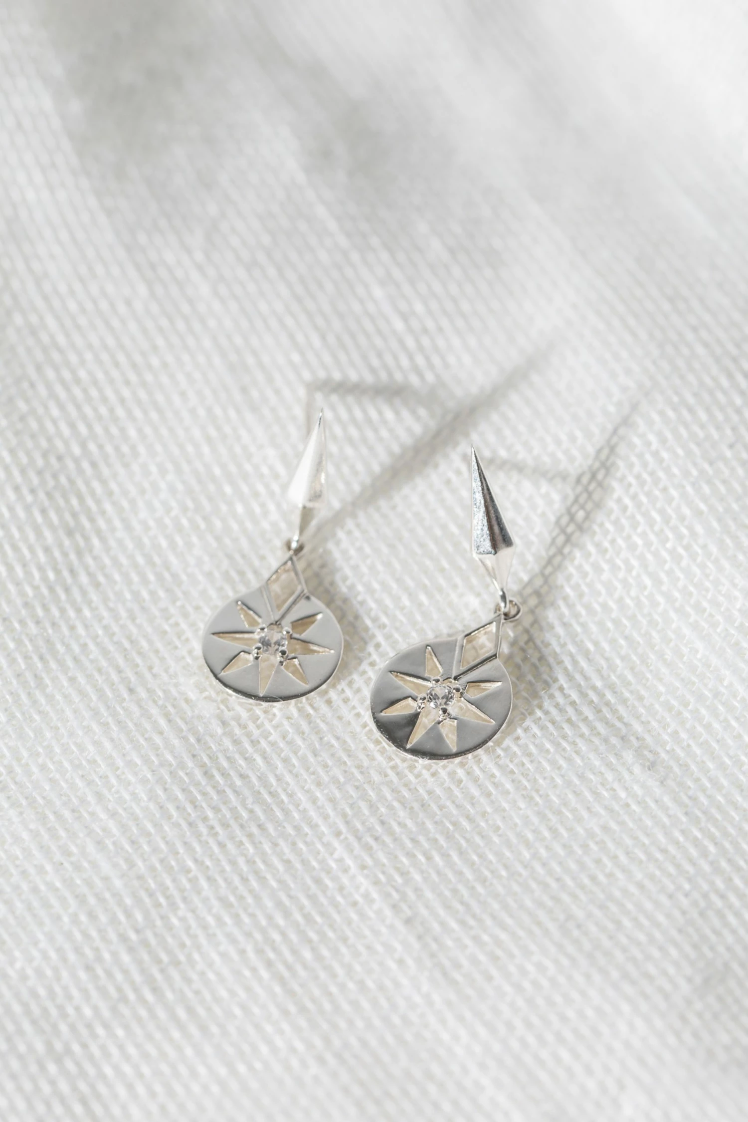 Zoe and Morgan Silver Eclipse Earrings 1 Zoe and Morgan Silver Eclipse Earrings