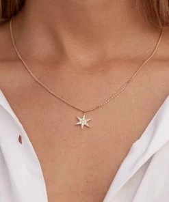 Zoe and Morgan Gold Anahata Star Diamond Necklace
