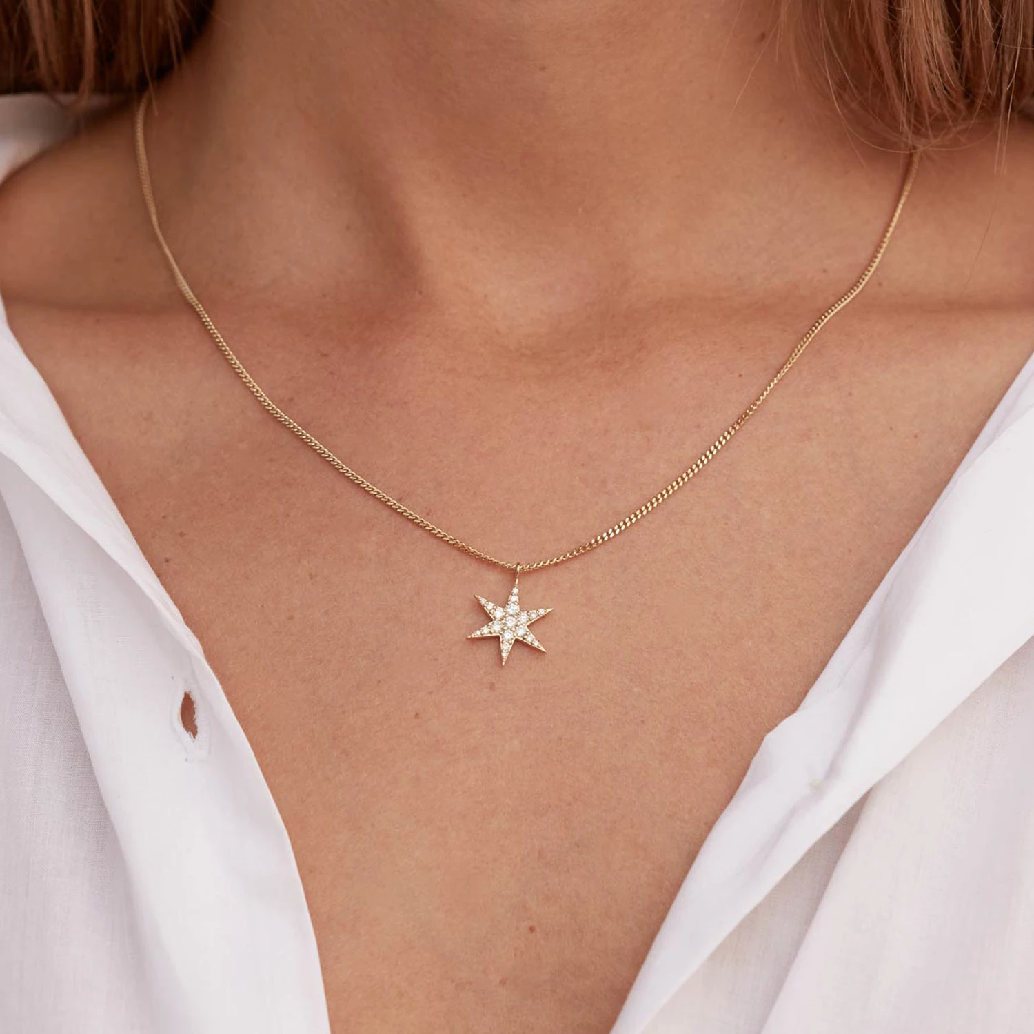 Zoe and Morgan Gold Anahata Star Diamond Necklace 2 Zoe and Morgan Gold Anahata Star Diamond Necklace