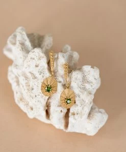 Zoe and Morgan Kina Gold and Chrome Diopside Earrings