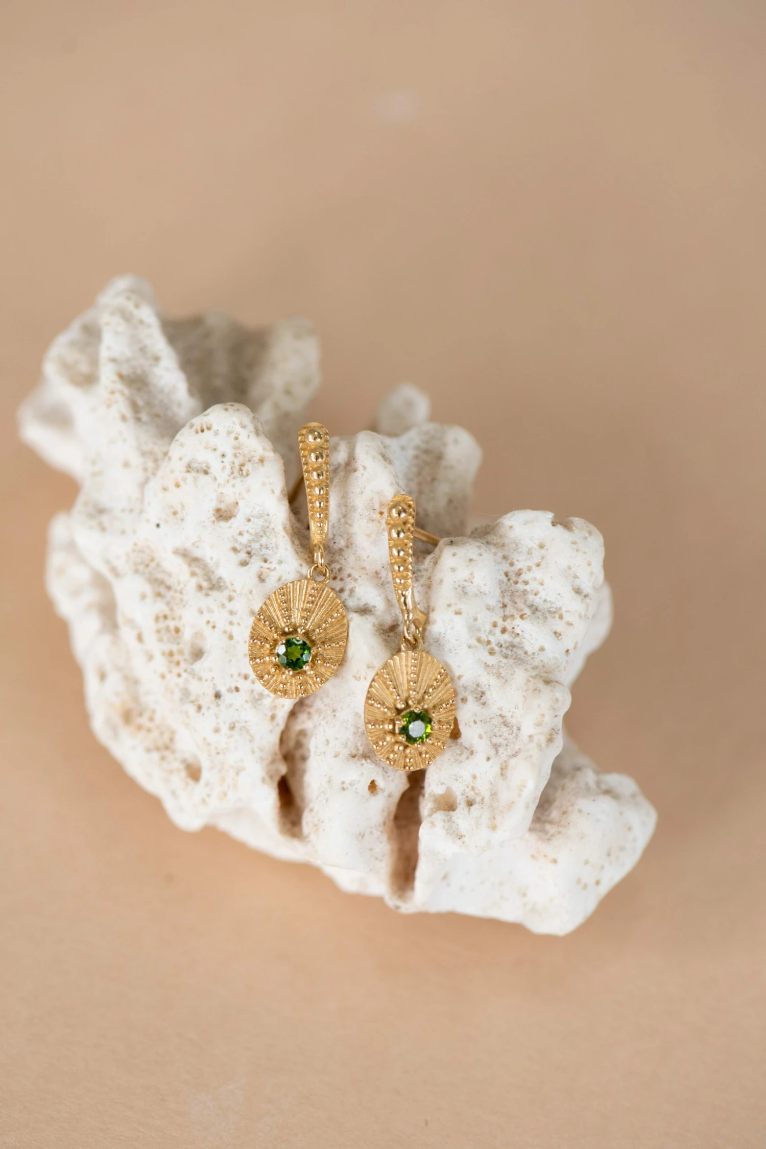 Zoe and Morgan Kina Gold and Chrome Diopside Earrings 1 Zoe and Morgan Kina Gold and Chrome Diopside Earrings