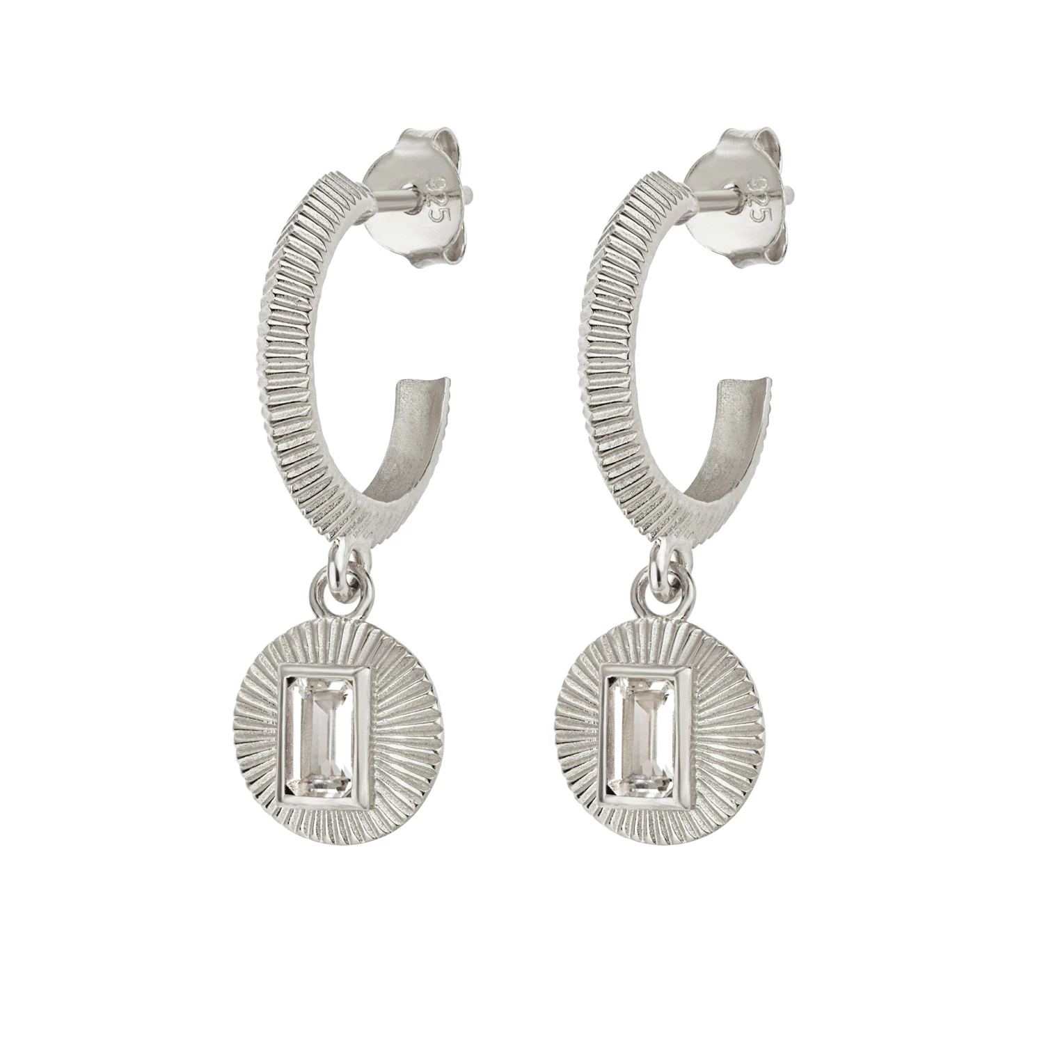 Zoe and Morgan Vera Earrings Silver with White Topaz 4 Zoe and Morgan Vera Earrings Silver with White Topaz